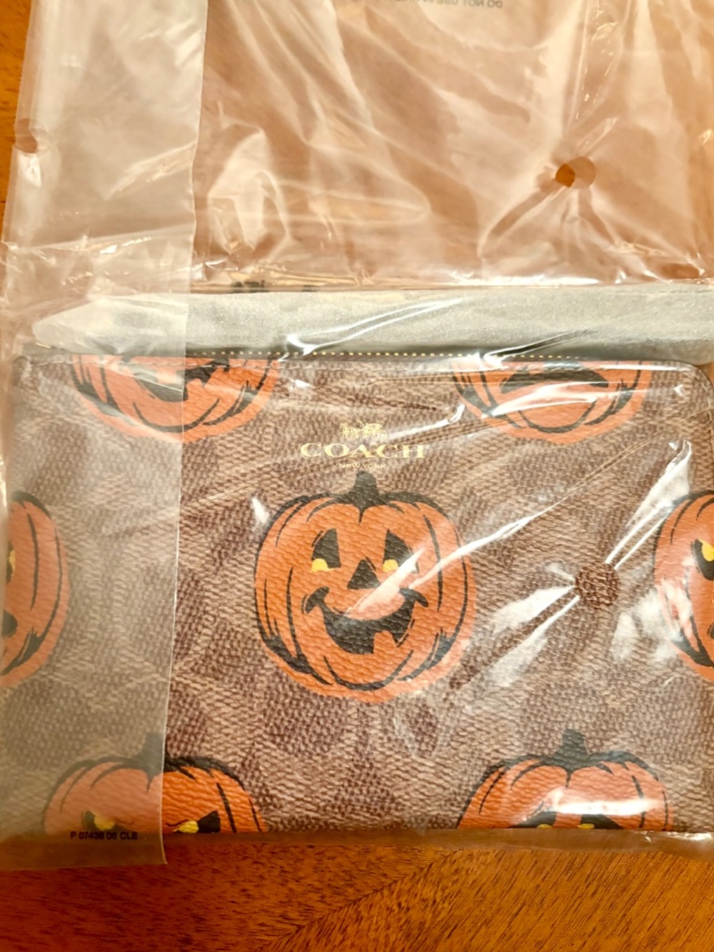 🎃 COACH HALLOWEEN Pumpkin Wristlet - NWT